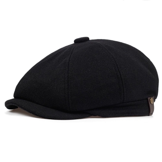 =Wool Hat Man Newsboy Caps Herringbone Tweed Warm Winter Octagonal Hat Male Female Gatsby Retro Flat Caps