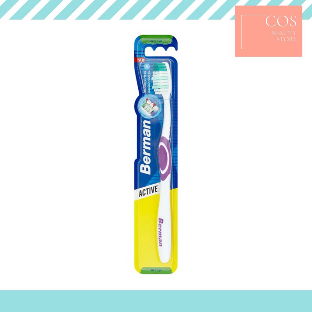 NEW! BERMAN ACTIVE Standard Head แปรงสีฟัน เบอร์แมน แอคทีฟ หัวแปรงขนาด ...