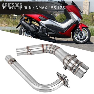 Aries306 2pcs Stainless Steel Motorcycle Front Exhaust Pipe Accessory Fit for NMAX 155 125