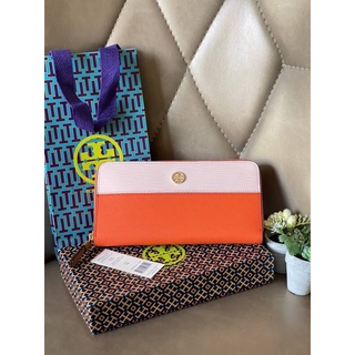 💕Tory burch robinson color-block zip continental wallet