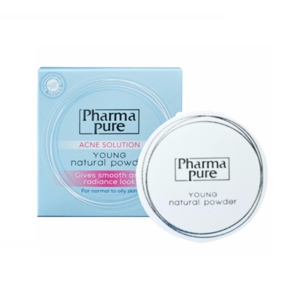Pharma Pure Acne Solution Young Natural Powder แป้งพับ แอคเน่ สำหรับคน ...