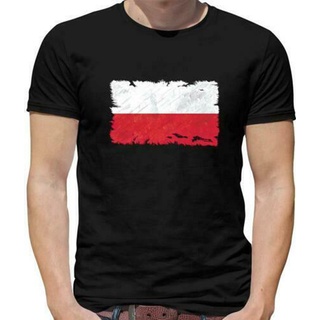 เสื้อยืดชาย - สะดวกสบายทีโปแลนด์ธงวอร์ซอยุโรปสาธารณรัฐประเทศท่องเที่ยวธงฝ้ายนุ่มใหม่