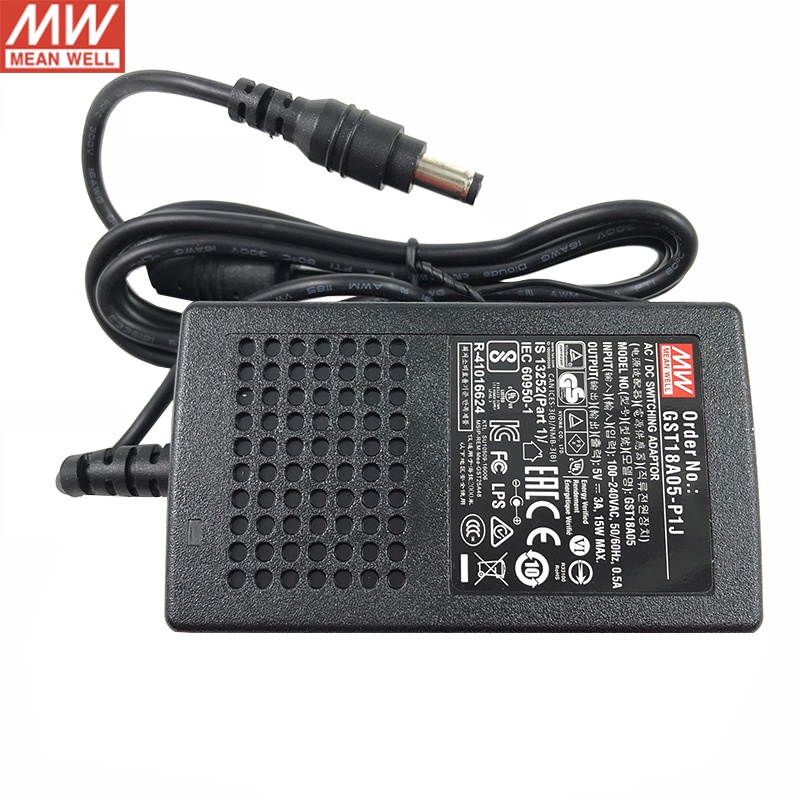 Gst18a07-p1j MEAN WELL อะแดปเตอร์พาวเวอร์ซัพพลาย 110V220VAC เป็น 7.5V ...