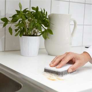 IKEA อิเกีย SVAMPIG SPONGE GREY WHITE ฟองน้ำ ล้างจาน ฟองน้ำทำความสะอาด