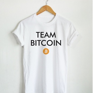 TEAM BITCOIN เสื้อยืด บิตคอย เสื้อยืดสกรีน เสื้อคริปโต เสื้อ BTC โทเคน Crypto Currency Token bh