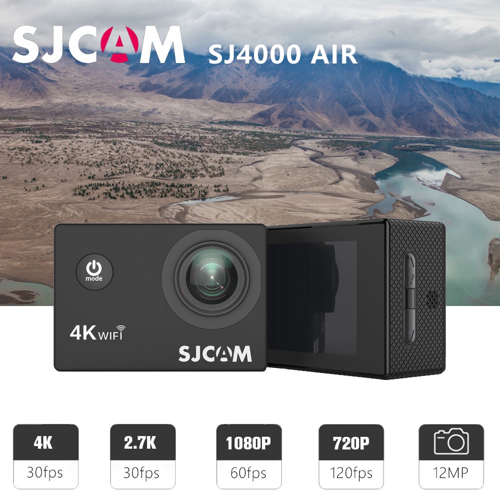 ภาพหน้าปกสินค้าSJ CAM SJ4000 Air wifi กล้องแอคชั่น(4K) กล้องติดหมวกกล้องแอคชั่นกัน กล้องSJCAMของแท้ (รับประกัน 1 ปี) จากร้าน luojunxin2007 บน Shopee