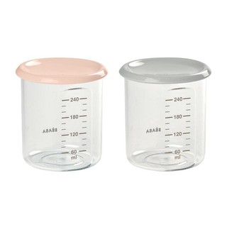 Diet products TRITAN FOOD CONTAINER SET BEABA 240ML PINK/GRAY 2EA Mother and child products Home use ผลิตภัณฑ์การทานอาหา