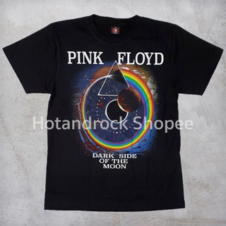 เสื้อยืดผ้าฝ้ายพรีเมี่ยม เสื้อยืดวงสีดำ Pink Floyd TDM 1416 Hotandrock