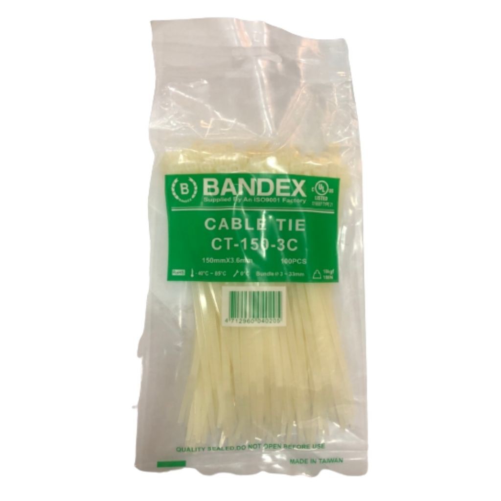 เคเบิ้ลไทร์-bandex-สีขาว-cable-tie-ขนาด-6-นิ้ว-ct-150-3c-100-แพ็ค