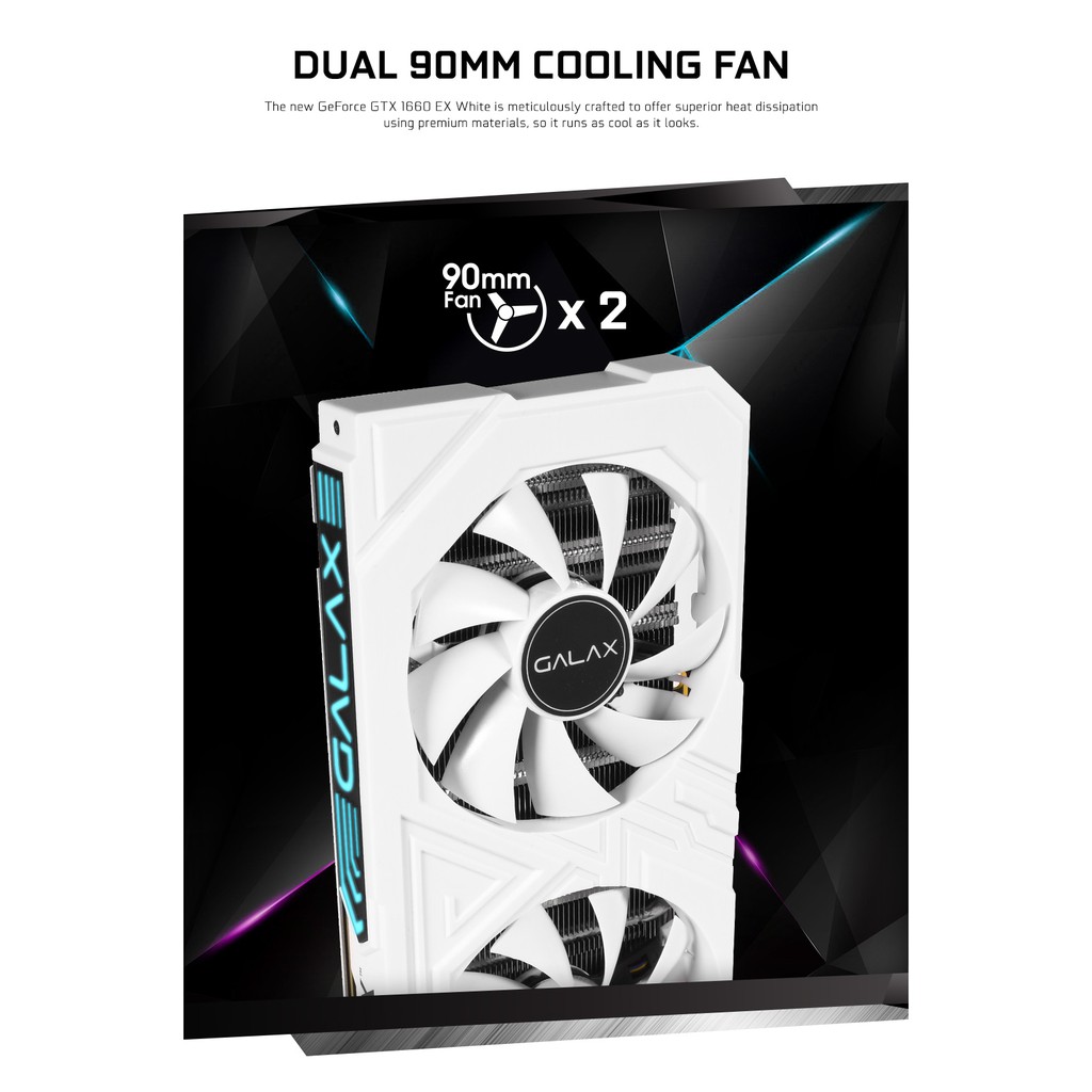 GALAX GeForce® GTX 1660 Super EX White (1-Click OC) - 3y ARC