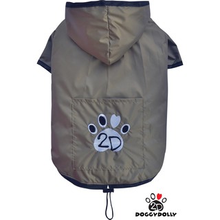 Pet cloths -Doggydolly เสื้อกันฝน Raincoat  เสื้อผ้าแฟชั่น เสื้อผ้าสัตว์เลี้ยง เสื้อผ้าสุนัข DR052