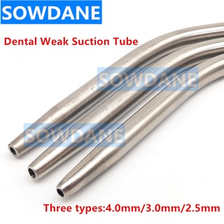 3 pieces Dental Aspirator Weak Suction Tube Tip Stainless Steel Autoclavable Dental Implant Surgical Tool