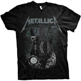 มาใหม่ เสื้อยืดลําลอง แขนสั้น คอกลม พิมพ์ลาย Metallica Hammett Ouija Guitar ทรงหลวม สําหรับผู้ชาย