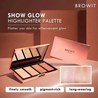 Browit By Nongchat บราวอิท น้องฉัตร Show Glow Highlighter Palette 4g