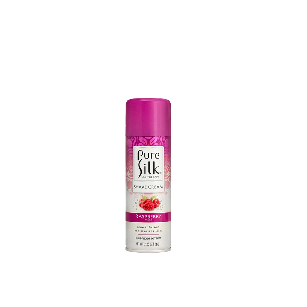 ครีมโกนขน Pure silk Raspberry Mist 2.25oz. สูตรบำรุงผิวด้วยว่านหาง ...