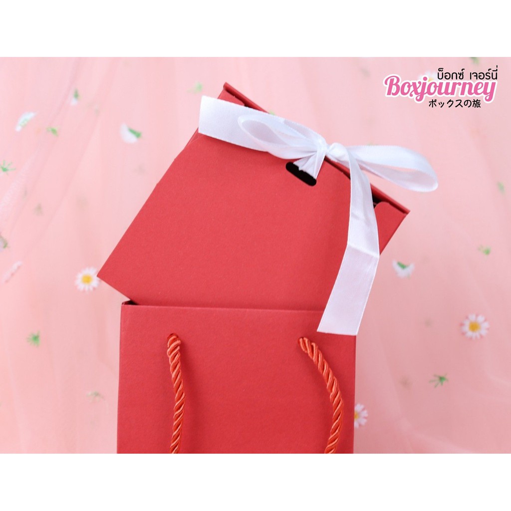 boxjourney-เซ็ท-กล่อง-ถุงของขวัญสีแดง-3-ขนาด-5-ใบ-แพ็ค