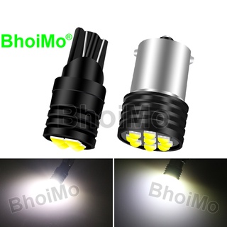 Bhoimo ใหม่ ไฟเลี้ยว LED T10 W5W 9SMD 1156 P21W BA15S 1157 BAY15D P21/5W 4SMD 3030 DC12V 6000k สําหรับรถยนต์