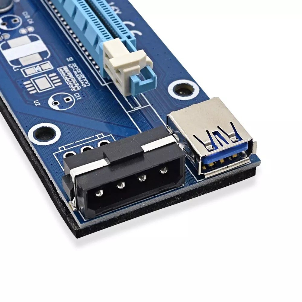 ภาพสินค้าCard PCI Express 16x Riser (ไรเซอร์) PC1014 4P Molex/6 Pin จากร้าน it.2u บน Shopee ภาพที่ 3