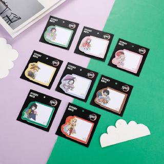 กระดาษโน๊ต กาวในตัว ลายน่ารักๆ เลือกได้ 8 แบบ! (Memo Note) Anime Demon Slayer Kimetsu No Yaiba Kamado Tanjirou Pads Sticky Notes Stickers