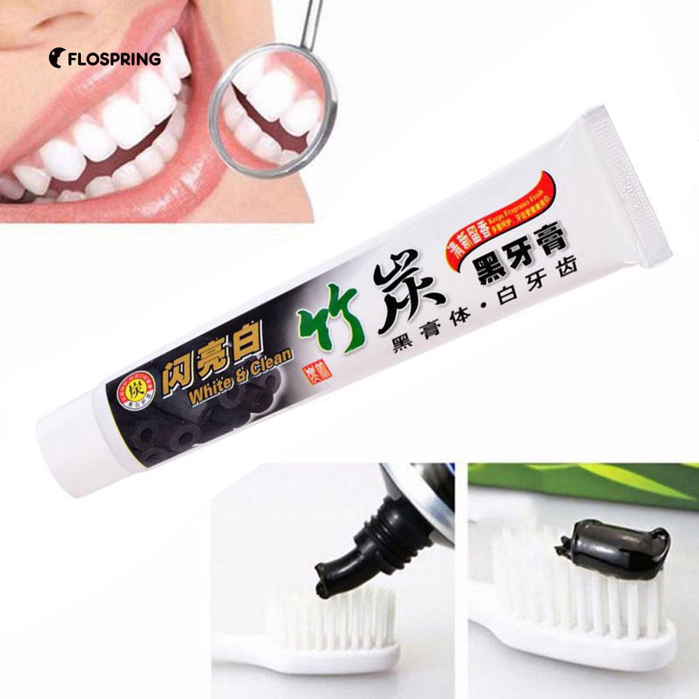 ยาสีฟันไวท์เทนนิ่งถ่านไม้ไผ่ฟันขาวขจัดคราบสกปรก
