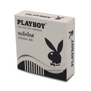 Playboy Condom BlackTie เพลย์บอย แบล็คไทด์ ถุงยางอนามัยผิวไม่เรียบ แบบมีขีด ขนาด 52 มม. จำนวน 1 กล่อง***จัดส่งเร็ว ห่อมิ