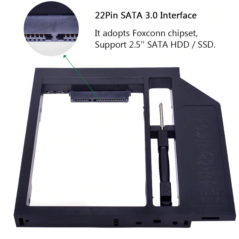 dvd-rom-sata-3-0-caddy-optibay-for-2nd-2-5-hdd-ssd-external-hard-drive-enclosure-box-adapter-case-9-5mm-or-12-7mm