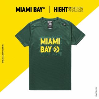 Miami Bay เสื้อยืดผ้ากีฬา รุ่น High and Seek สีเขียวเข้ม