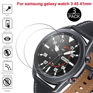 ฟิล์มกันรอยหน้าจอ 9 H Hd สําหรับ Samsung Galaxy Watch 3 41 45 มม . 3 ชิ้น