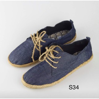 ใหม่✨✨ รองเท้าเอสปาดริล แฮนด์เมด ผ้าใบ ลำลอง อินดี้ วินเทจ แบบสนีคเกอร์ ผ้าชาวเขา espadrilles