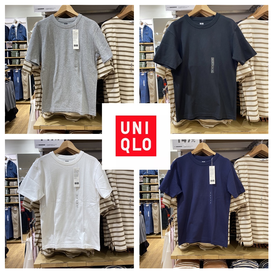 s-5xl-uniqlo-เสื้อยืดคอกลมผ้าฝ้ายสีพื้นออกแบบที่ไม่ซ้ํากันสําหรับผู้ชายผู้หญิง-433028