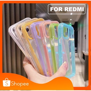 สินค้า เคสใส ประกบ เคส Xiaomi เคสประกบขอบสี Case Redmi Note 10  / Redmi 9A / Redmi 9C เคสโทรศัพท์ Redmi Note 10