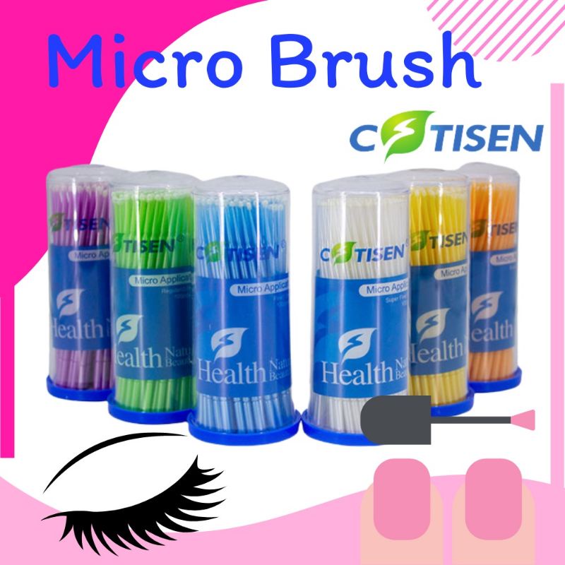 micro-brush-ไมโครบลัช-cotisen-แปรงทำความสะอาดขนตา-ทาปาก-แคะหู-ทาเล็บ-สักคิ้ว-ทำความสะอาดคีย์บอร์ด-ต่อขนตา-สารพัดประโยชน์