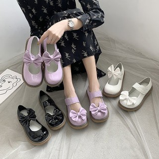 รองเท้าตุ๊กตาหญิงญี่ปุ่นโมริเกาหลีป่าปี 2020 ใหม่น่ารักนุ่มน้องสาว JK รองเท้าเครื่องแบบหัวใหญ่รองเท้าหนังเล็กน้ำ