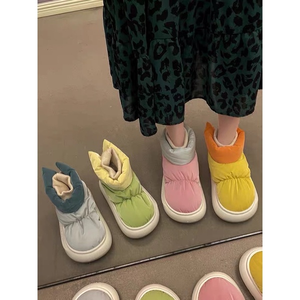 รองเท้าบู้ทนิ่ม-สีพาสเทล