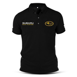 เสื้อโปโลแขนสั้น พิมพ์ลาย Subaru Rally WRC Impreza STi WRX Motorsport สําหรับผู้ชาย