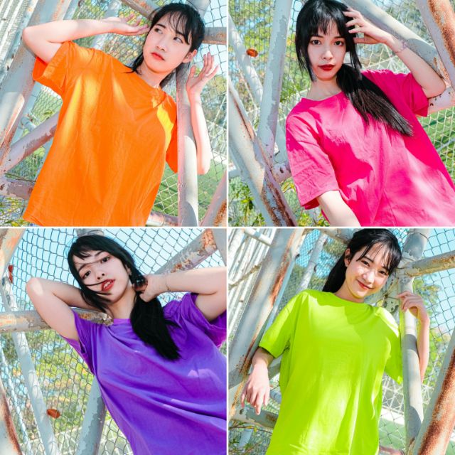 ใหม่-เสื้อโอเว่อร์ไซส์-รุ่น-สีจี๊ดจ๊าด-summer-2020