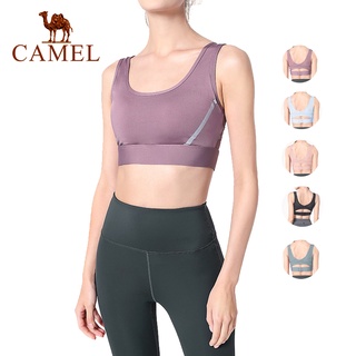 Camel ชุดชั้นในสปอร์ตบราสําหรับผู้หญิงใส่เล่นกีฬาออกกําลังกายโยคะ
