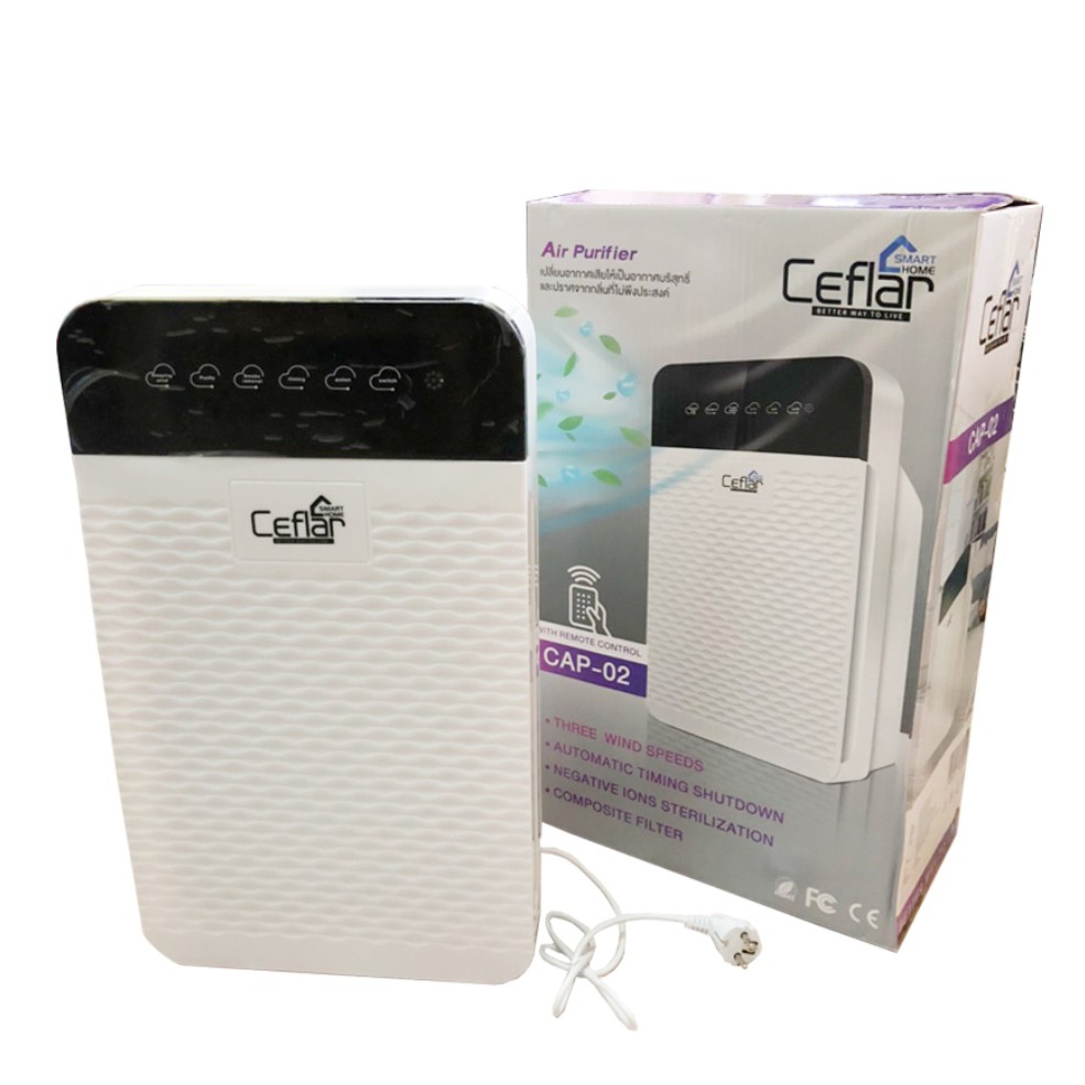 ceflar-เครื่องฟอกอากาศ-air-purifier-รุ่น-cap-02-แผ่นกรอง-3-ชั้น-กำจัดกลิ่น-กรองฝุ่น-ควัน-pm2-5