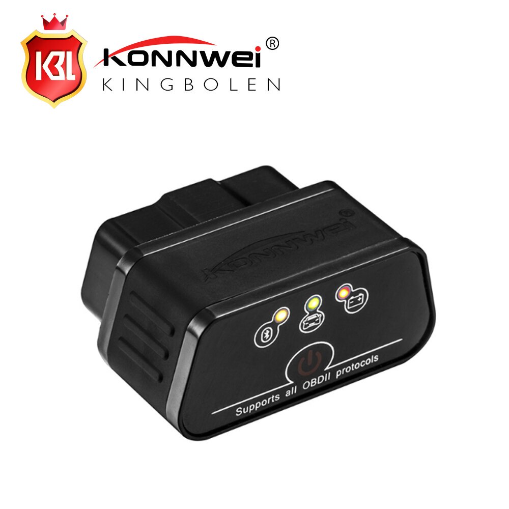 Konnwei KW903 เครื่องตรวจจับความผิดพลาดอัตโนมัติ บลูทูธ OBD-II OBD2 ...