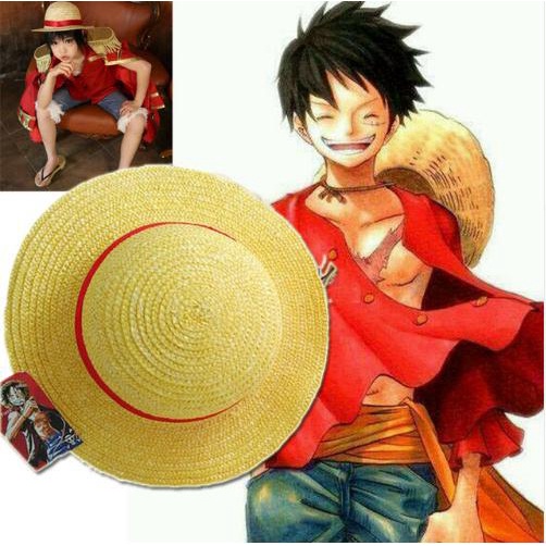 ขายดี-หมวกฟาง-คอสเพลย์-one-piece-monkey-d-luffy-โจรสลัด