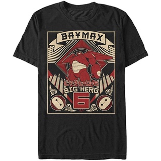 100%cotton เสื้อ ยืด ราคา ส่ง Fifth Sun Mens Big Hero 6 Baymax Poster T-Shirt men เสื้อ ยืด ผู้ชาย คอกลม โอเวอร์ ไซส์