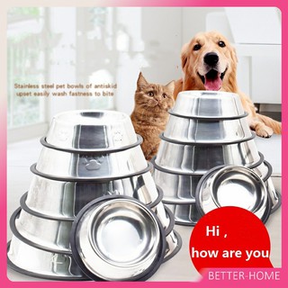 ชามอาหารสแตนเลส ชามอาหารสัตว์เลี้ยง ชามหมา ชามแมว ชามหมา ชามหมา Stainless steel pet bowl