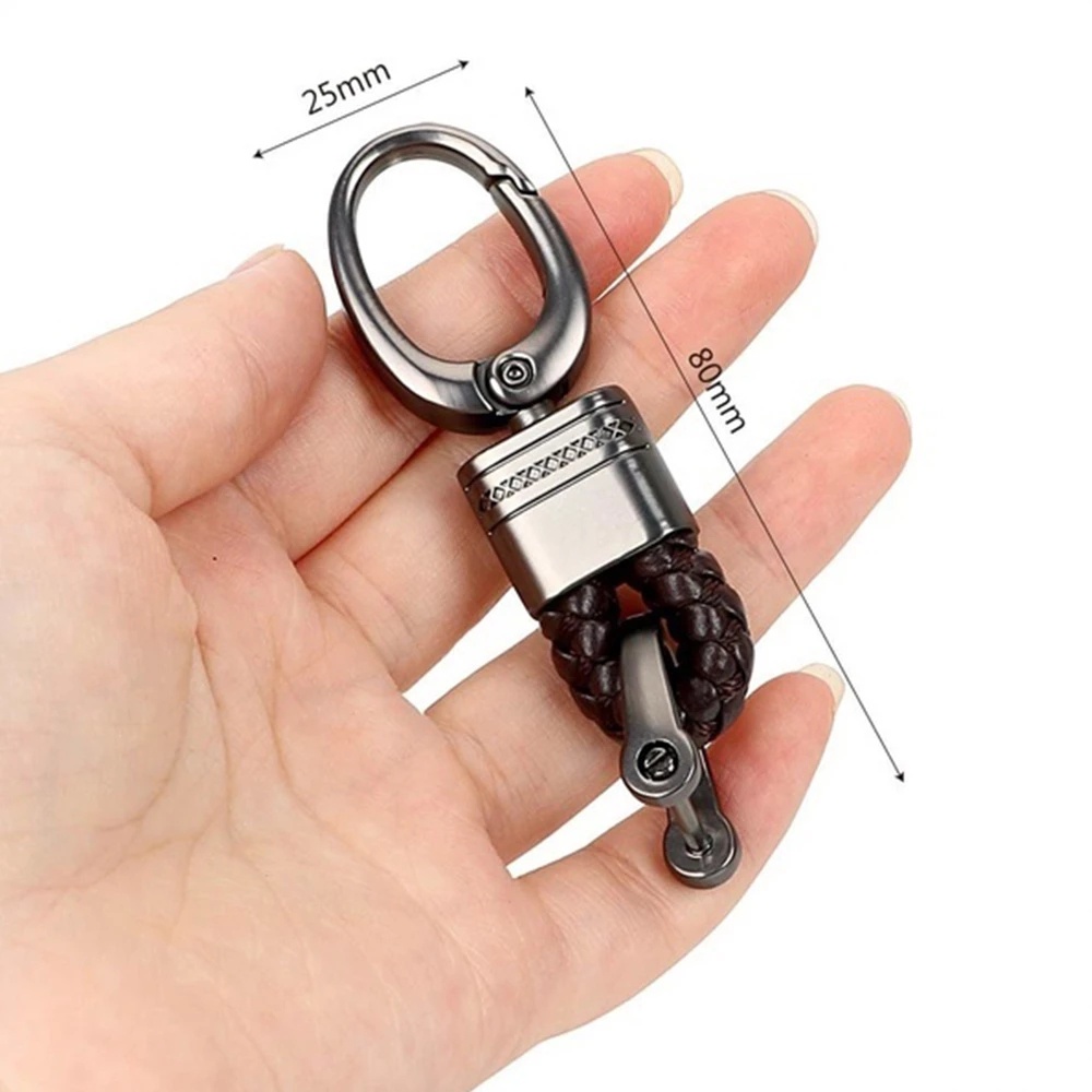 พวงกุญแจรถยนต์-พวงกุญแจเชือกหนังทอมือ-หัวเข็มขัดเกือกม้า-พวงกุญแจรถ-ของขวัญสร้างสรรค์-อุปกรณ์เสริมรถยนต์