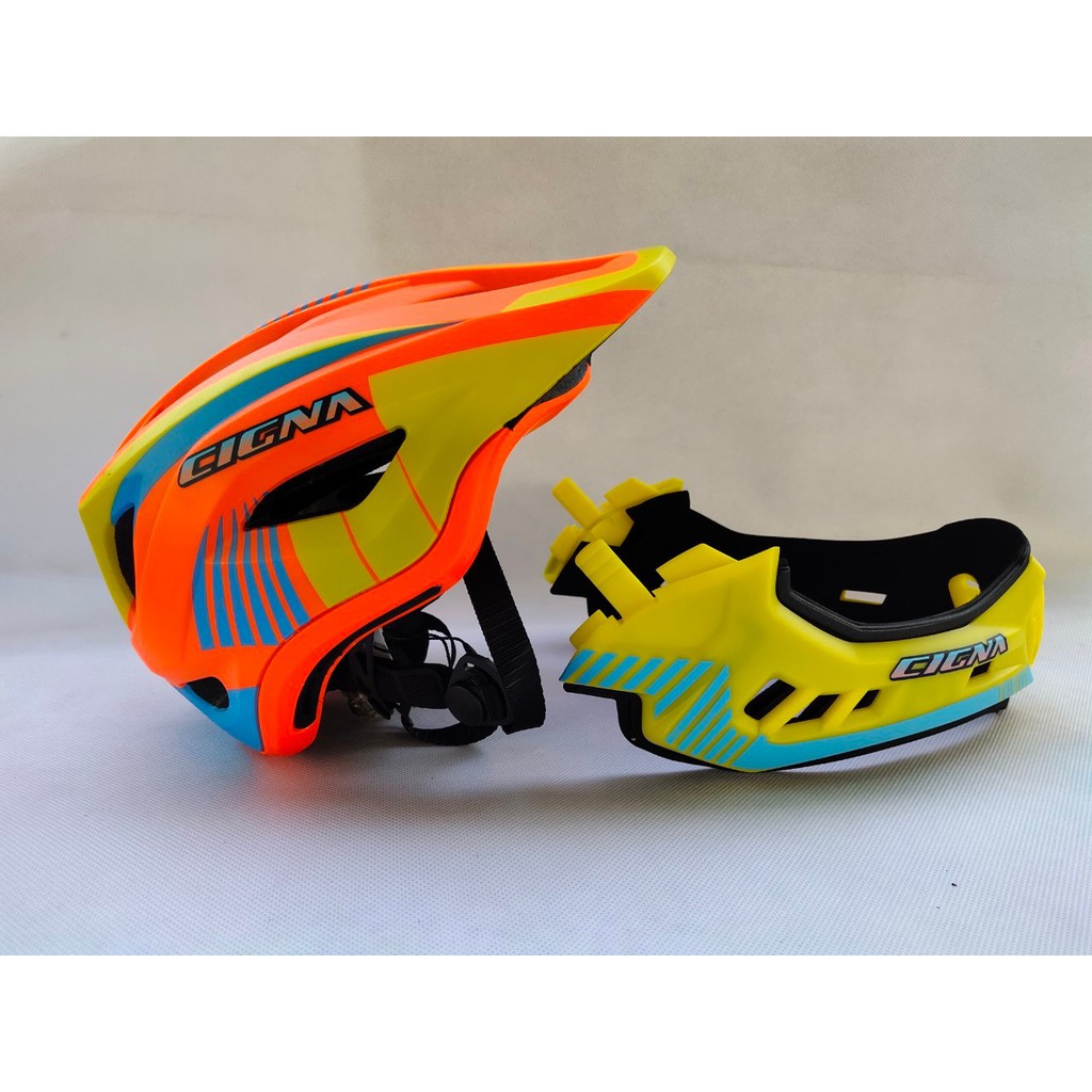 หมวกกันกระเเทก-ซิกน่า-เต็มใบแบบถอดได้-new-fullface-helmet-tt-32-orange