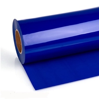 โฟลีเฟล็ก ตัด พีวีซี สีน้ำเงิน PVC HEAT TRANSFER VINYL POLYFLEX CUTTING FILM IRON ON T-SHIRT PVC 005 BLUE