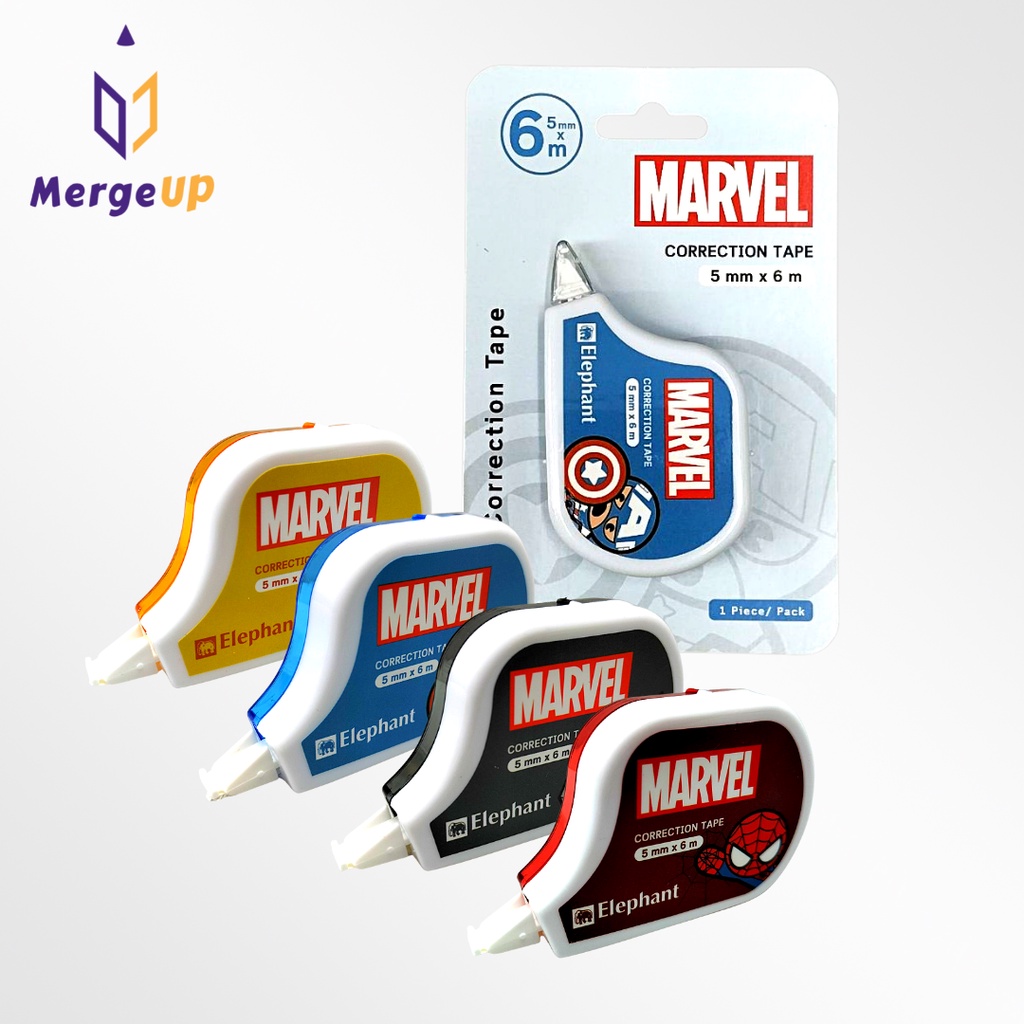 เทปลบคำผิด Marvel 5mm. x 6m. ELEPHANT ปิดทับข้อความได้เรียบเนียน เขียน ...