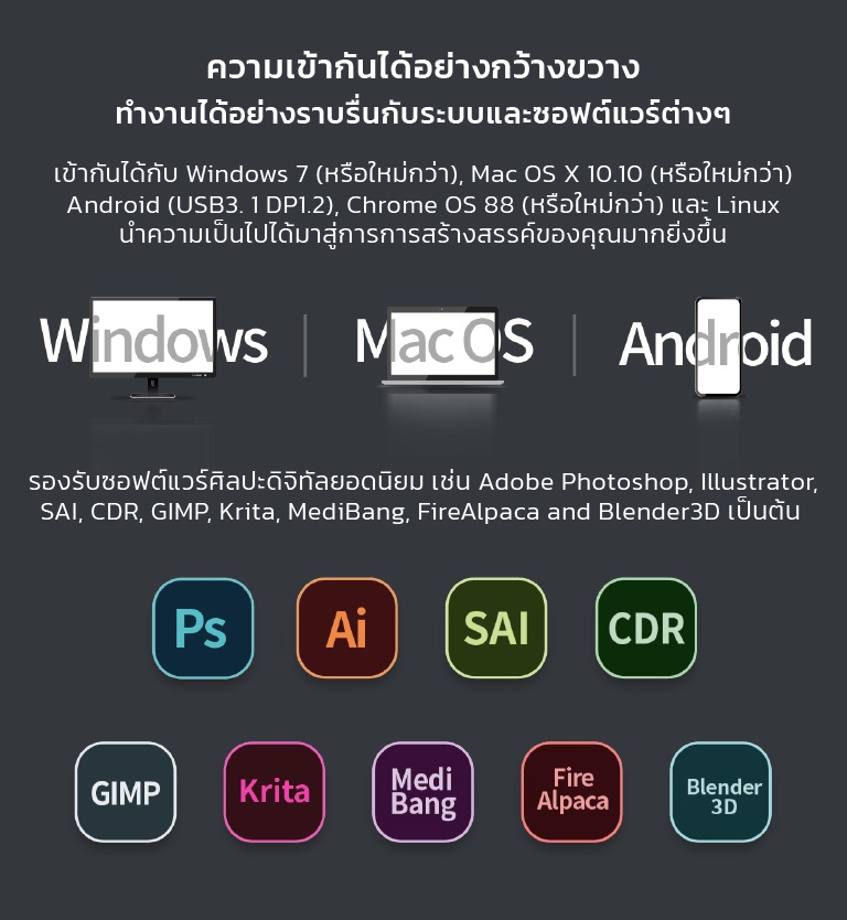 XPPen Artist 13 (2nd Gen) เมาส์ปากกา จอวาดรูป ขนาด 13.3 นิ้ว รับประกัน 2 ปี