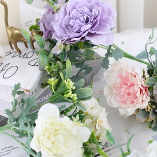 ช่อดอกกุหลาบประดิษฐ์ สไตล์นอร์ดิก สําหรับตกแต่งบ้าน งานแต่งงาน