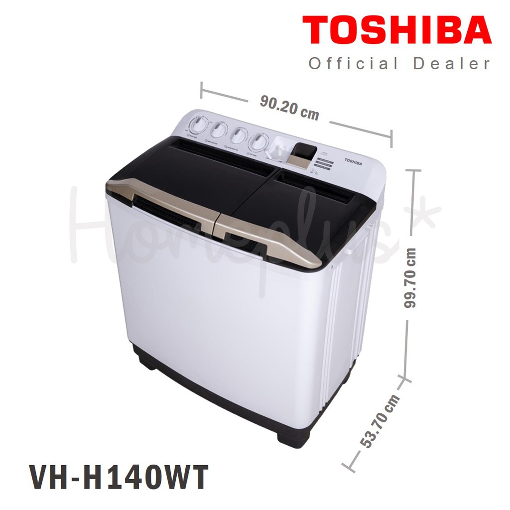 ภาพสินค้าTOSHIBA เครื่องซักผ้าฝาบน 2 ถัง 13 kg รุ่น VH-H140WT / ขนาด ถังซัก 14 kg รุ่น VH-L150MT จากร้าน nitcha_bobo บน Shopee ภาพที่ 5