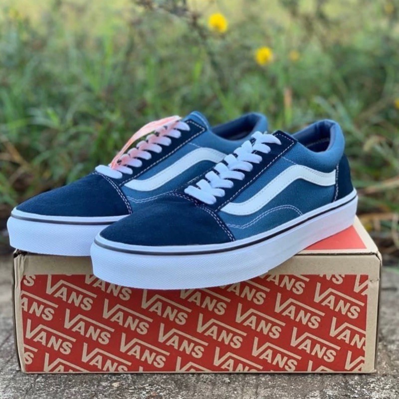 vans-old-skool-navy-blue-แถมกล่องฟรี-จ่ายเงินปลายทางได้